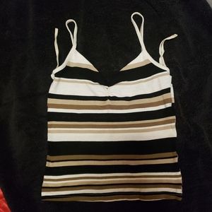 ABYER OF CA.- STRIP 5ANK TOP W/ BUILT 8N SPORTS BRA/ MED/NWOT